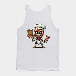 Slice of Fright: Pizza Zombie Chef Tank Top